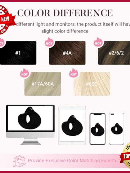18 Inch Clip In Human Hair Extensions 7 Piece Set 120g Double Weft main image 5